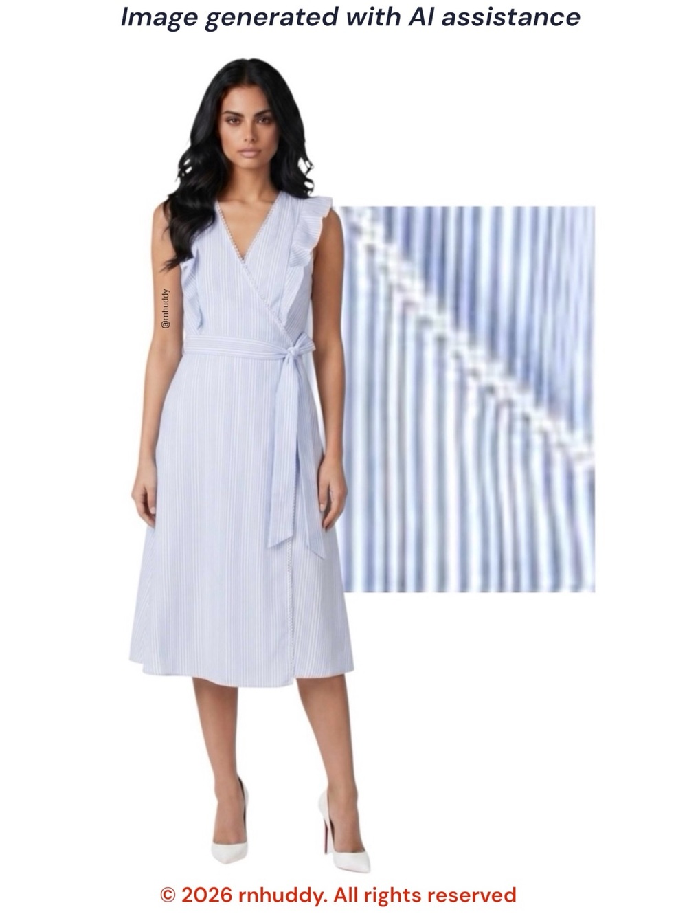 NWT Draper James size 12 embroidered striped flounce wrap dress